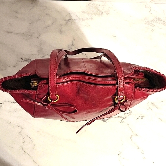 HOBO 'Praise' Vintage Hide Deep Rich Berry Leather Tote - Picture 2 of 8